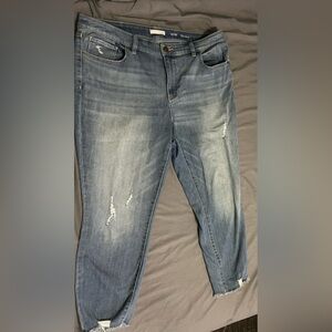 Women  Blue Distressed Jeans size 16 w Lauren Conrad